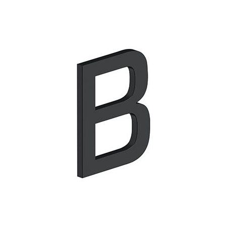 Deltana 4 LETTER B, E SERIES W/ RISERS, STAINLESS STEEL in Paint Black RNE-BU19